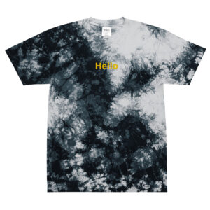Embroidered Oversized Tie-Dye Shirt